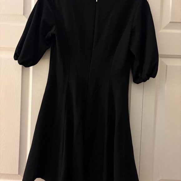 Kate Spade Black Ponte Puff Sleeve Dress Size Small - Picture 3 of 4